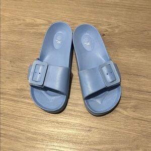 NWOT Light Blue Slide Sandals